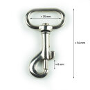 Ausverkauf Karabinerhaken 1" 25 x 54 mm mit Wirbel...