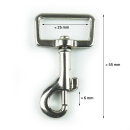 Ausverkauf Karabinerhaken 1" 25 x 55 mm mit Wirbel...