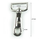 Ausverkauf Karabinerhaken 1" 26 x 61 mm mit Wirbel...