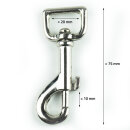 Ausverkauf Karabinerhaken 3/4" 20 x 75 mm mit Wirbel...