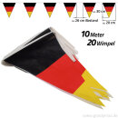 2 Wimpelketten = 20 m Deutschland EINSEITIG