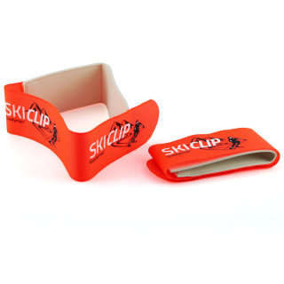 1 Paar Goodymax® Skihalter Ski Clip für Abfahrts-Ski Neon-Orange